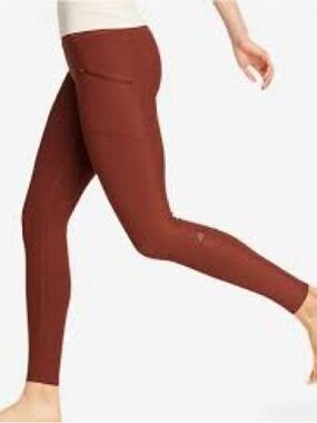 Eddie Bauer Women's Trail Tight Leggings With Pockets Rust/Terra Cotta Size M